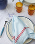 Blue and Red Linen Napkins 