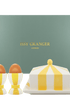 Breakfast Gift Set Butter Dish and Egg Cup Yellow Stripes Issy Granger 