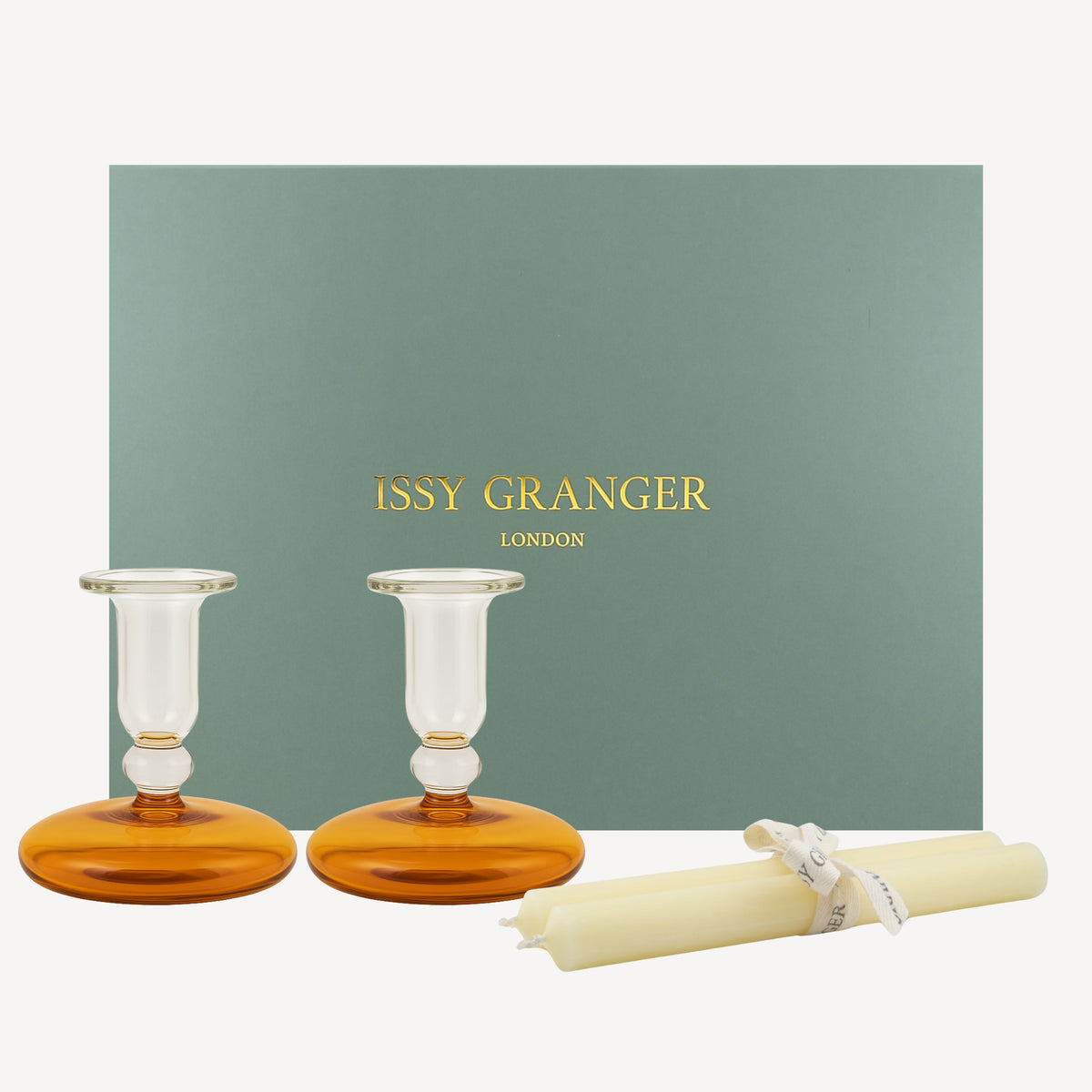 Pebble Candlelight Set - Amber