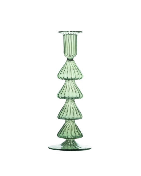 Buto Green Glass Candle Holder Candlestick Issy Granger 