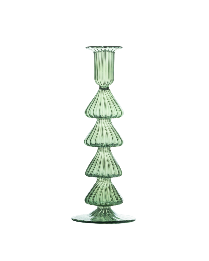 Buto Green Glass Candle Holder Candlestick Issy Granger 