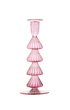 Buto Pink Glass Candle Holder Candlestick Issy Granger 