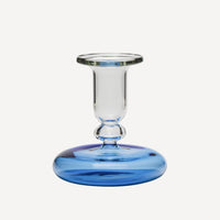 Pebble Glass Candlestick - Blue