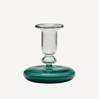 Pebble Glass Candlestick - Teal