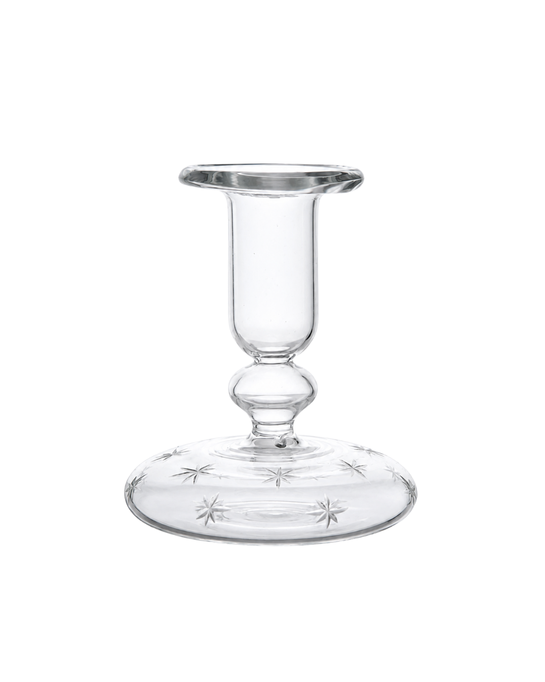 Celestial Glass Candle Holder hand Etched Stars IssyGranger