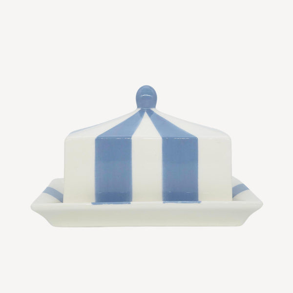 ISSY GRANGER Blue Ceramic Butter Dish 