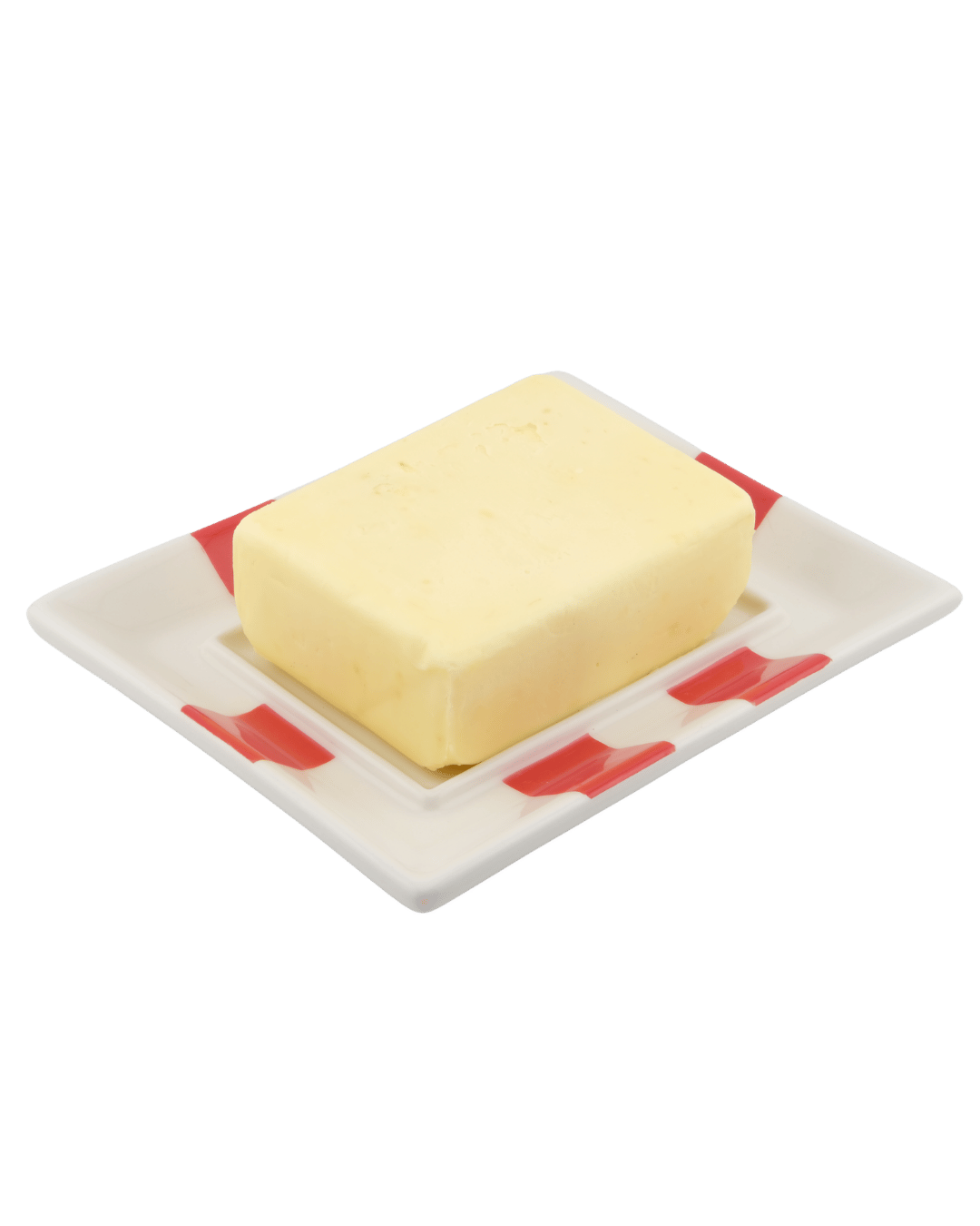 Circus Stripe Ceramic Butter Dish Red and White Striped Issy Granger Block of Butter