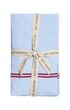 Double Piped Linen Napkins Blue and Red Issy Granger 