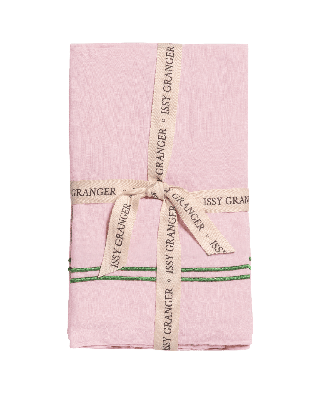 Pink Double Piped Linen Napkins - Set of Four