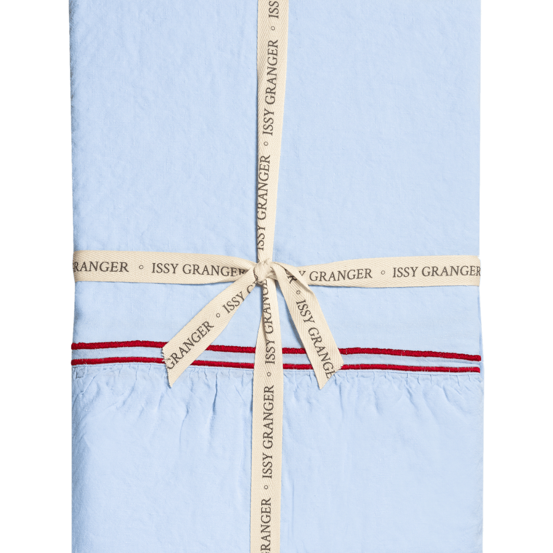 Blue Double Piped Linen Tablecloth Issy Granger 