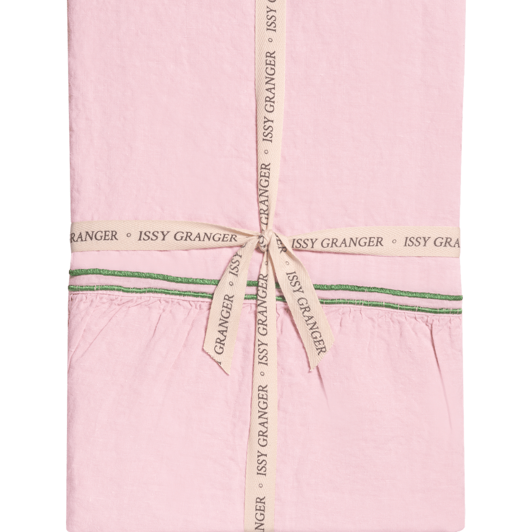 Pink Double Piped Linen Tablecloth Issy Granger 