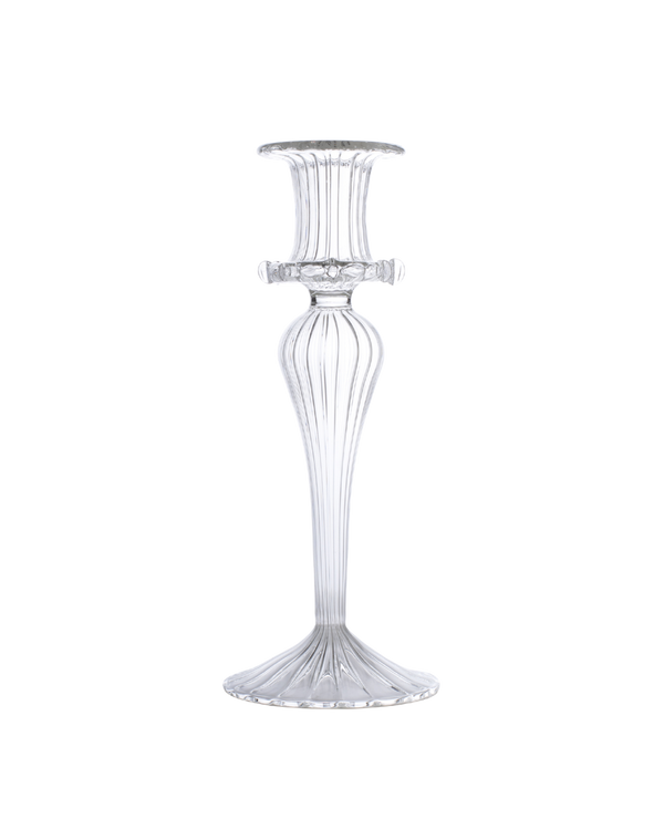 Esna Clear Glass Candle Holder Candlestick Issy Granger