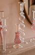 Esna Clear Glass Candle Holder Candlestick Issy Granger Dark Green Wax Candle Holder Fireplace Red Swirl Candlesticks 