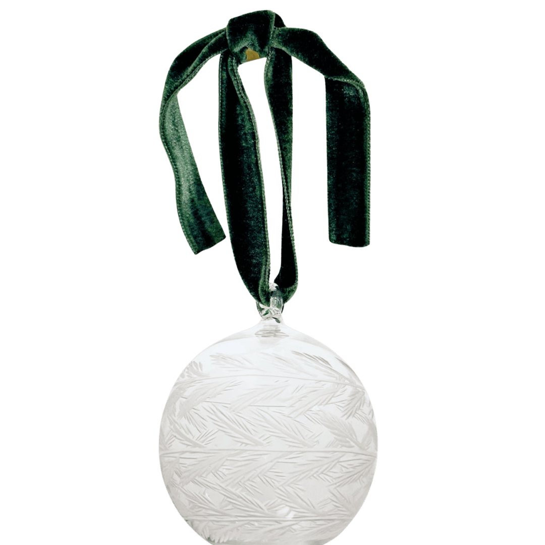  Etched Glass Christmas Bauble