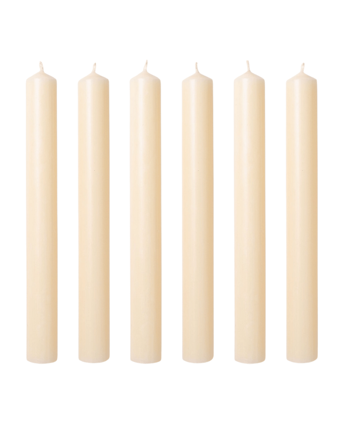 Foxglover Ivory Cream Wax Dinner Candles Issy Granger Box of Six 