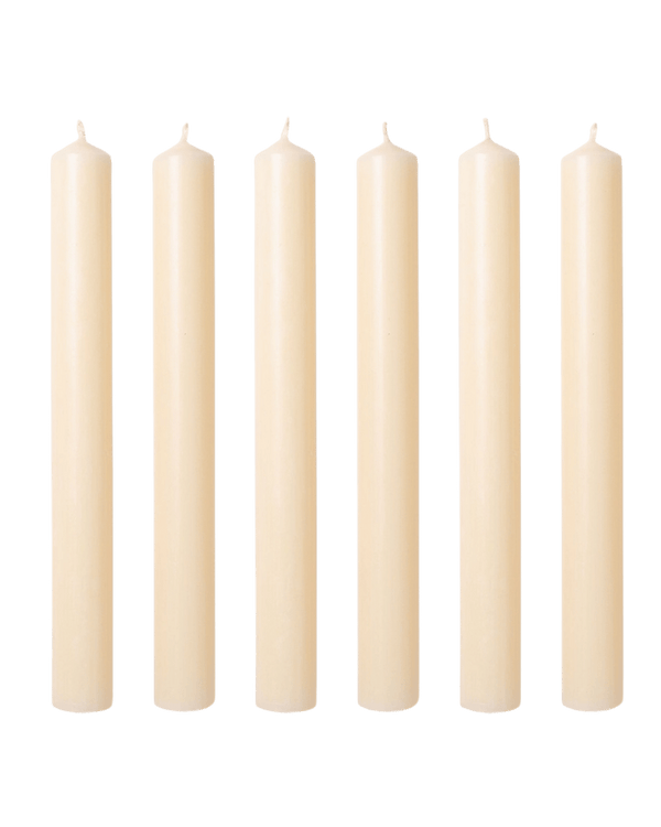 Foxglover Ivory Cream Wax Dinner Candles Issy Granger Box of Six 