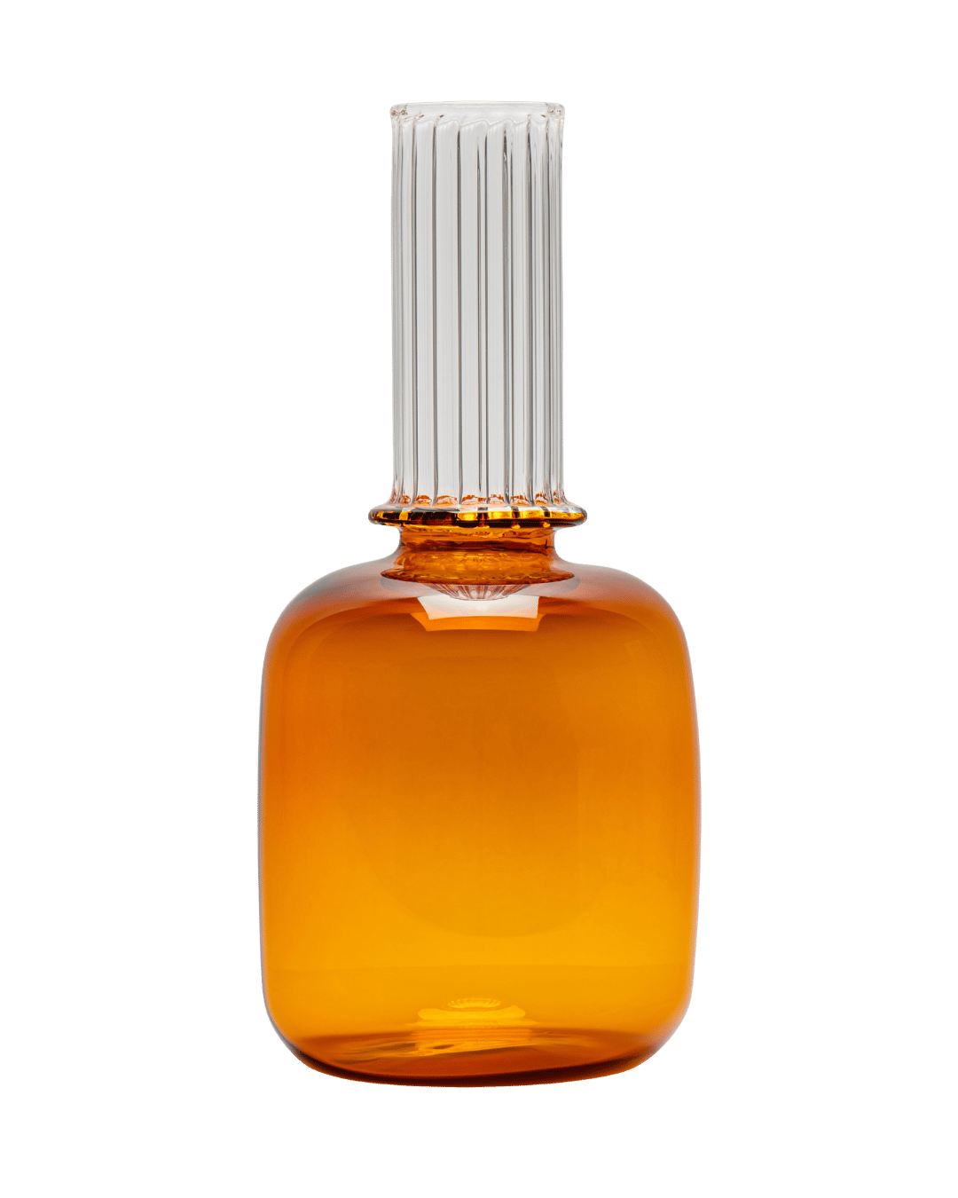 Glass Bedside Carafe and Water tumbler amber Issy Granger