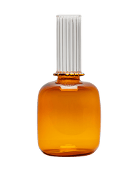 Glass Bedside Carafe and Water tumbler amber Issy Granger