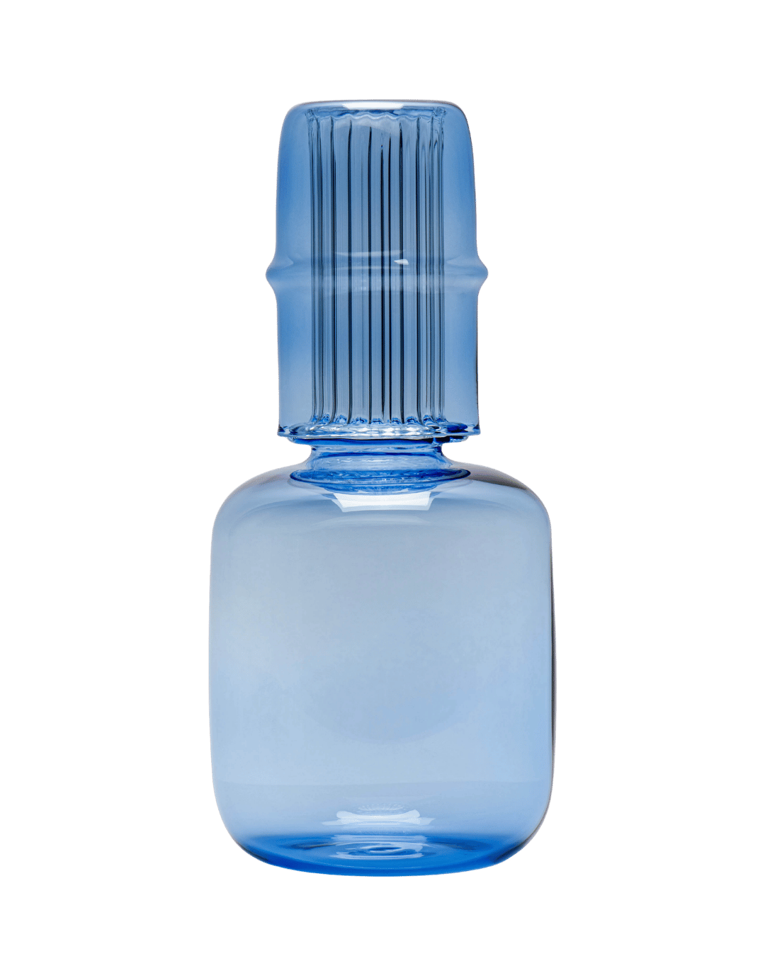 Glass Bedside Carafe and Water Tumbler Blue Issy Granger 