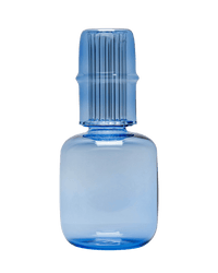 Glass Bedside Carafe and Water Tumbler Blue Issy Granger 