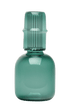 Glass Bedside Carafe and water tumbler teal Issy Granger 