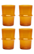Glass Ridge Stackable Amber Water Glass Issy Granger 