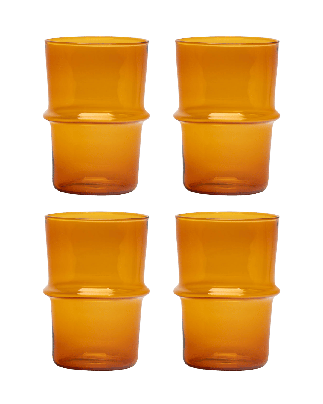 Glass Ridge Stackable Amber Water Glass Issy Granger 