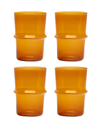 Glass Ridge Stackable Amber Water Glass Issy Granger 