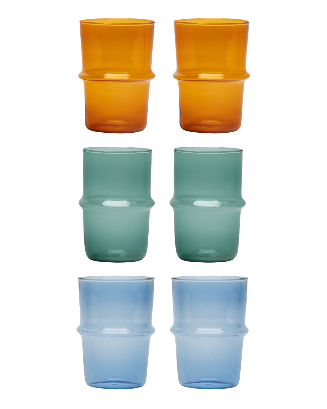 Glass Ridge Water Tumblers Set of Six Issy Granger 