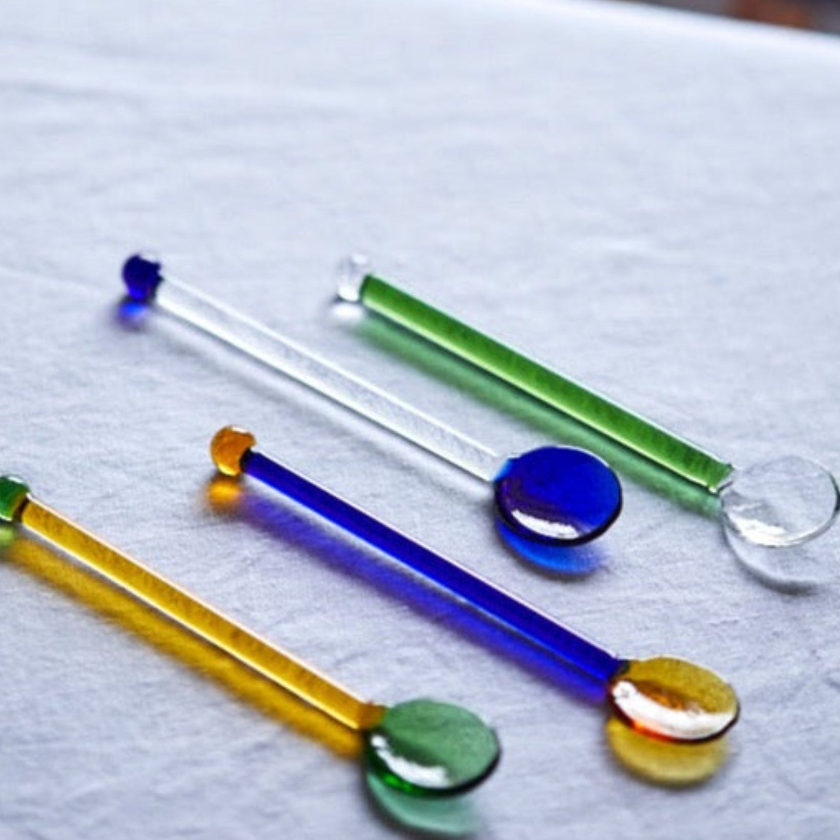Coloured Glass Spoons Desert Spoons Ice Cream Spoon Salt Spoon Issy Granger