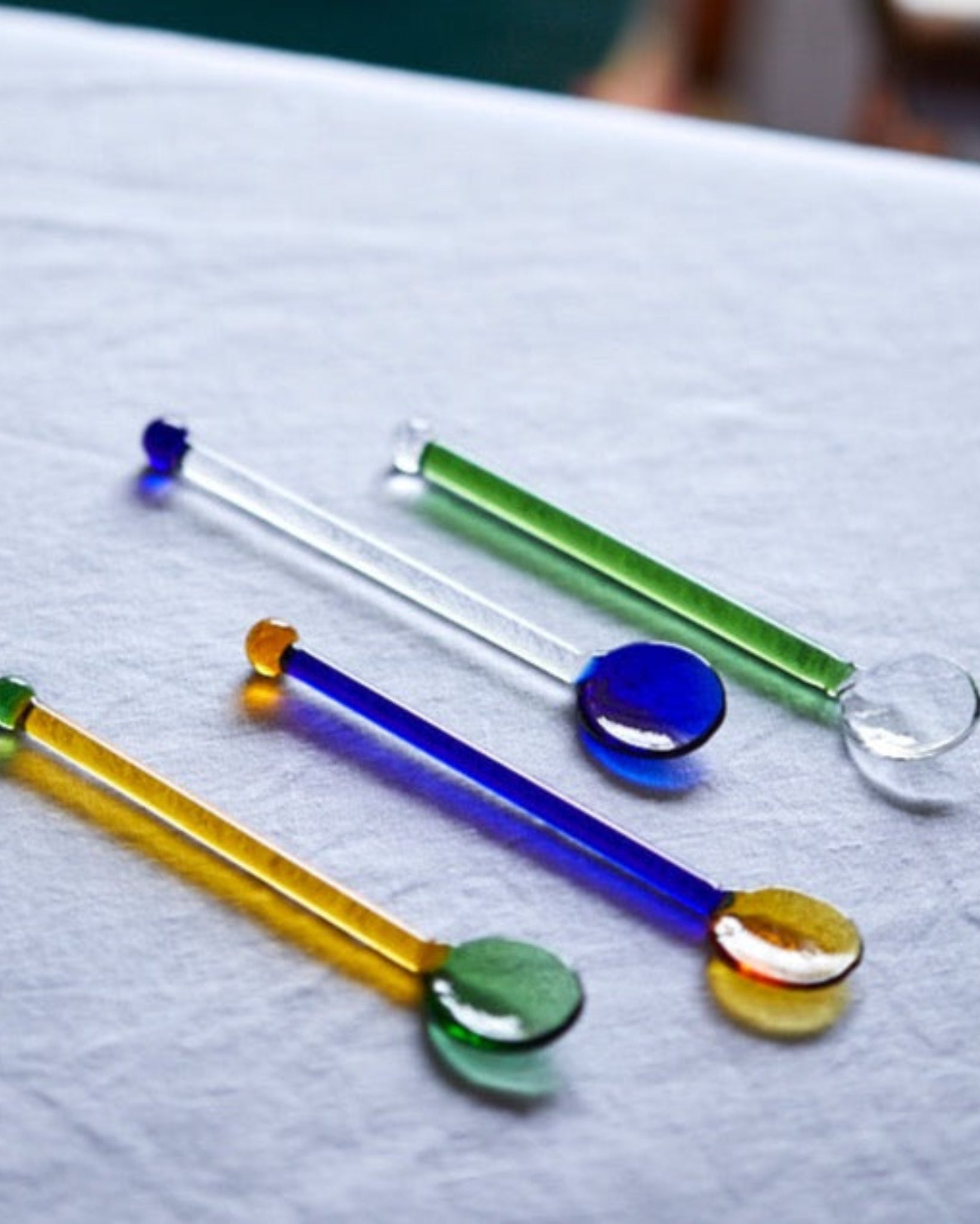 Coloured Glass Spoons Desert Spoons Ice Cream Spoon Salt Spoon Issy Granger