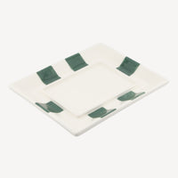 Circus Stripe Butter Dish - Green