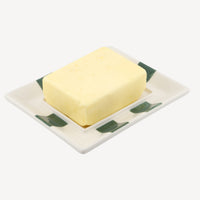 Circus Stripe Butter Dish - Green