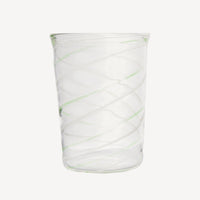 Issy Granger Green Swirl Glass Water Tumbler