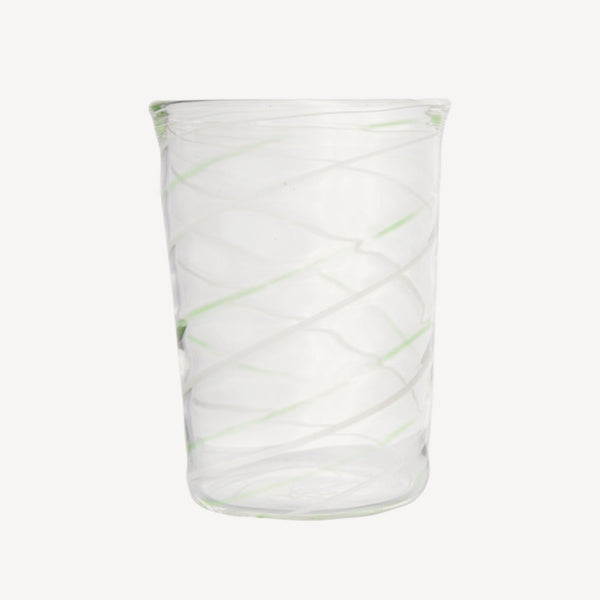 Issy Granger Green Swirl Glass Water Tumbler