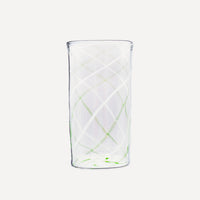 Issy Granger Green and White Swirl Highball Cocktail Glass