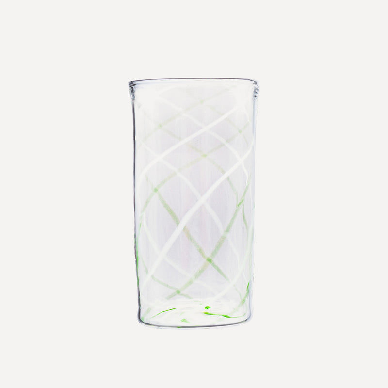 Green Swirl Highball Glass
