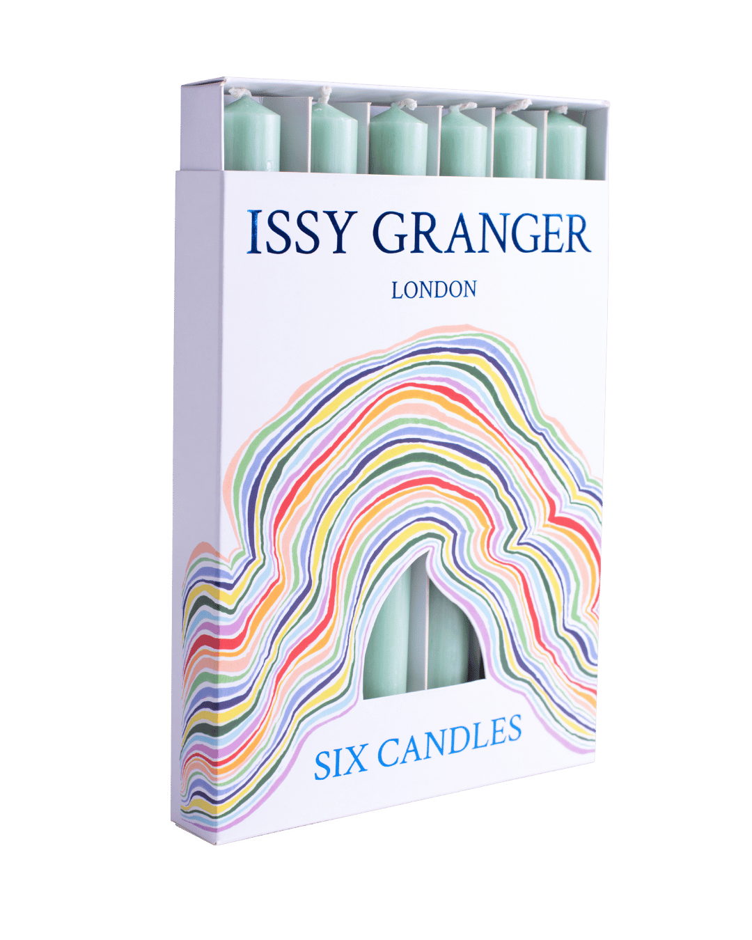 Hellebore Light Pale Green Wax Dinner Candles Issy Granger 