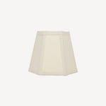 Hexagon Linen Lampshade, Cream Trim - Candle Shade