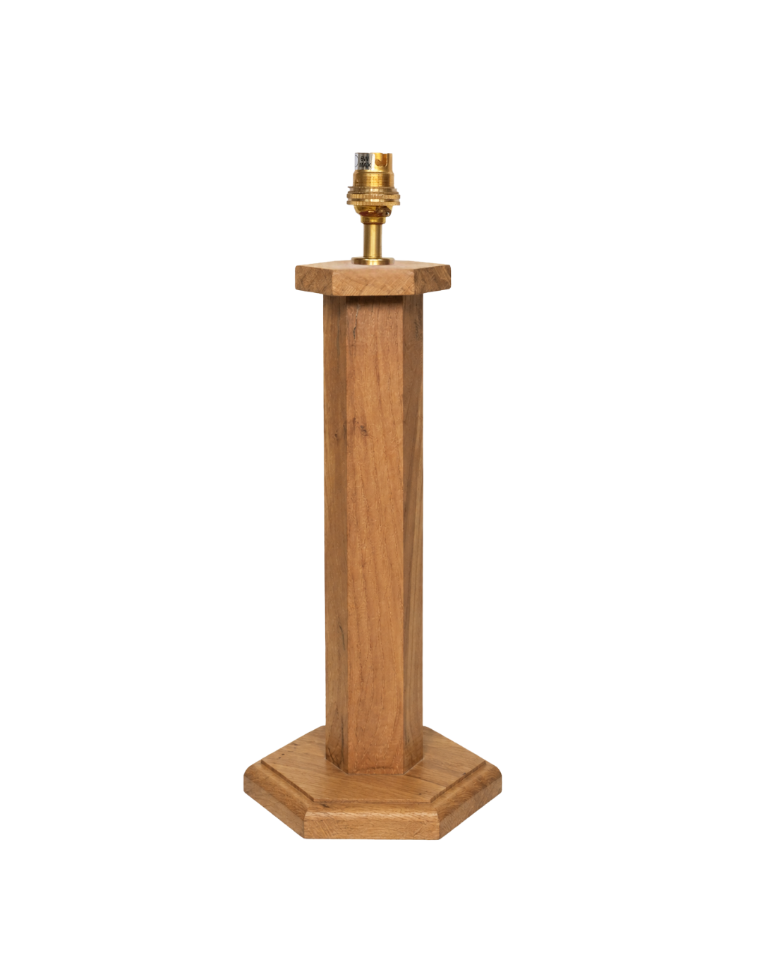 Hexagon Bedside Lamp - Natural Oak