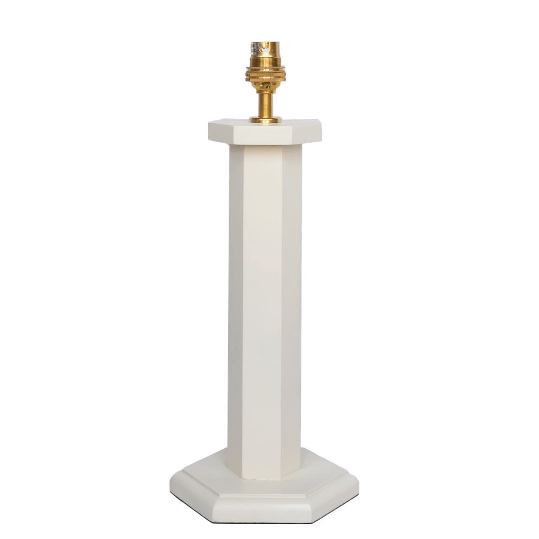 Hexagon Bedside Lamp Oyster White 