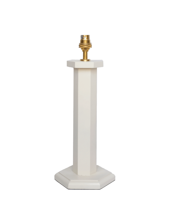 Hexagon Bedside Lamp Oyster White 