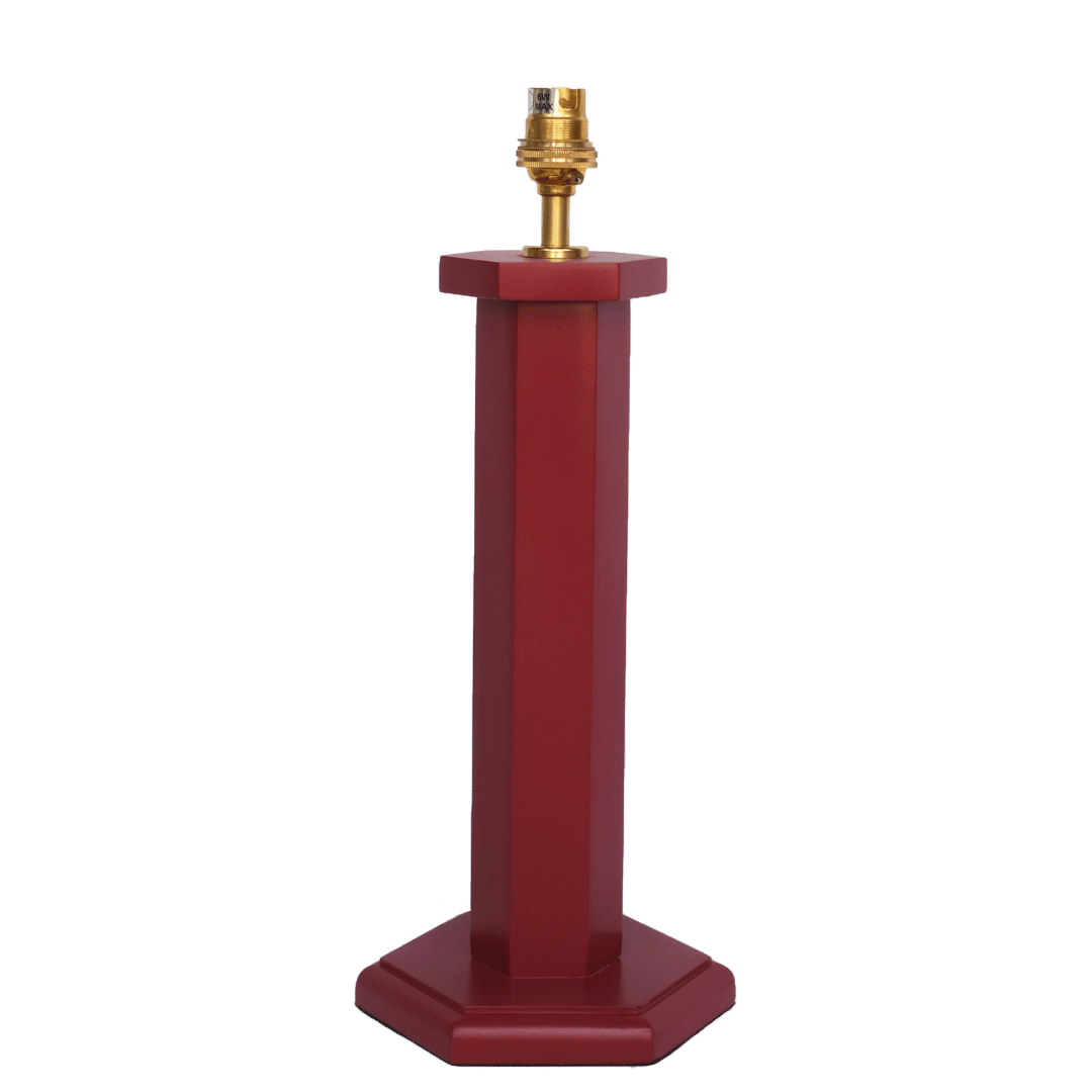 Hexagon Bedside Lamp Ruby Red Issy Granger 