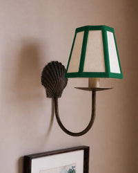 Hexagon Green Trim Candle Clip Lampshade Issy Granger 