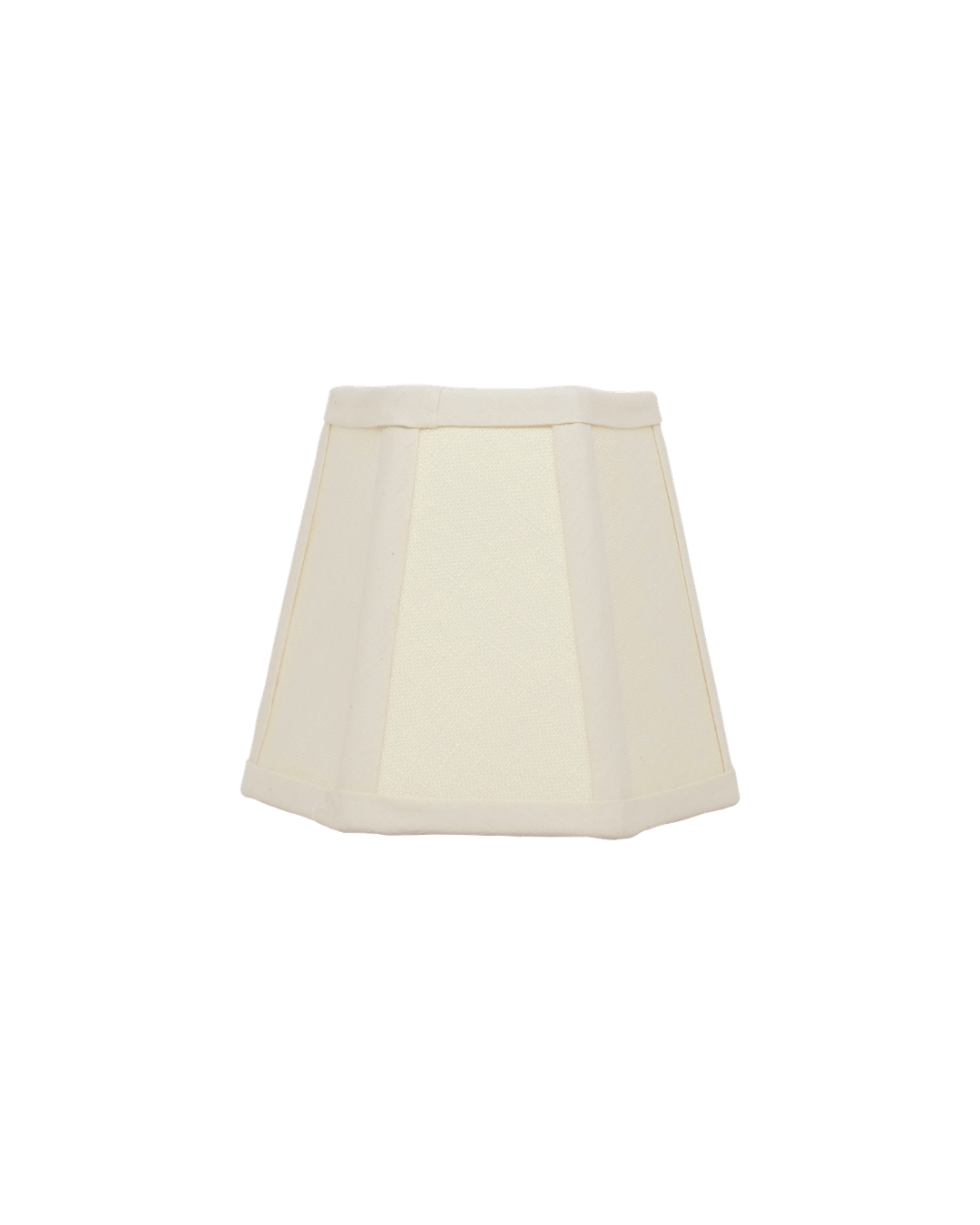 Hexagon Linen Lampshade Cream Trim Candle Clip Shade Issy Granger 