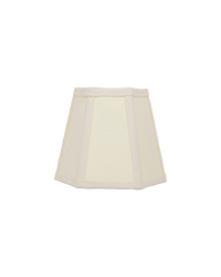 Hexagon Linen Lampshade Cream Trim Candle Clip Shade Issy Granger 