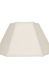 Hexagon Linen Lampshade Cream Trim Large