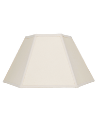 Hexagon Linen Lampshade Cream Trim Large