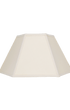 Hexagon Linen Lampshade Cream Trim Medium 
