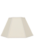Hexagon Linen Lampshade Cream Trim Small 